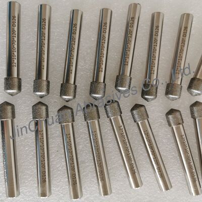 Custom-Made 120° D126 Electroplated Diamond Grinding Pins for Cemented Carbide