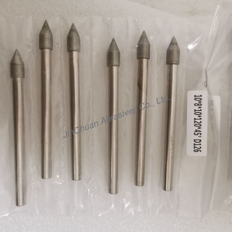 Custom-Made 10*8*10*120mm  30°-120° D126 Electroplated Grinding Bits For Cemented Carbide