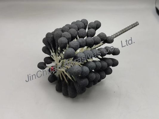 escova de afiação flexível da bola do cilindro de 100*80*200mm para os furos que limpam e que terminam