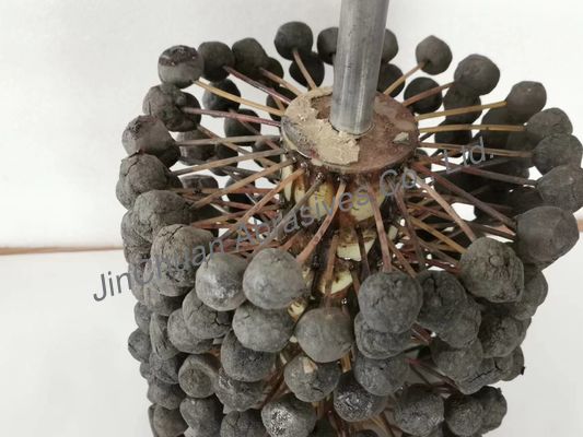 furo interno de lustro SIC180# da cabeça da bola da escova da pedra de afiar do cilindro do motor de 220 * de 250 * 400mm