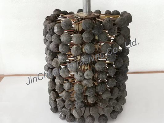 furo interno de lustro SIC180# da cabeça da bola da escova da pedra de afiar do cilindro do motor de 220 * de 250 * 400mm