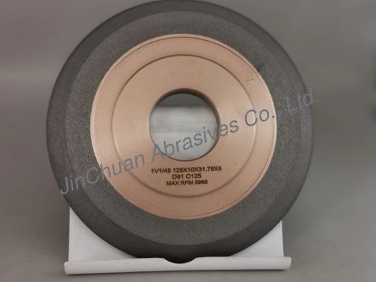 Resina híbrida de Diamond Grinding Wheels 1v1 da ligação para o Cnc que mói 125*10*31.75*6 milímetro