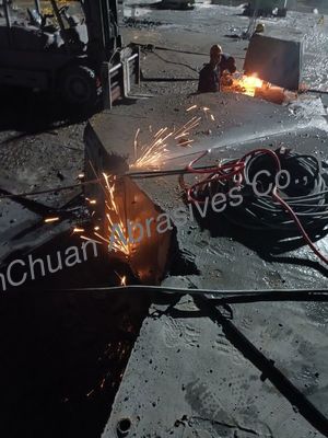 Serra de arame de diamante eletroplata utilizada para cortar vigas e colunas de concreto