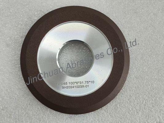 1V1 45 graus Reinoid Roda de diamante 100mm Wet Working Resin Bonded Roda de diamante