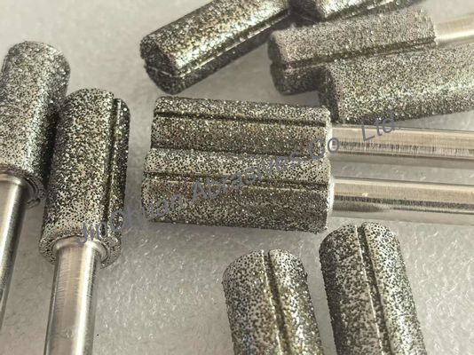 Pontos montados em diamante com ranhuras tipo pinos de moagem