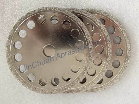 Rebolos de diamante brasados a vácuo de alto desempenho para retificação de ferro fundido com grão D40/45, formato personalizável e longa vida útil