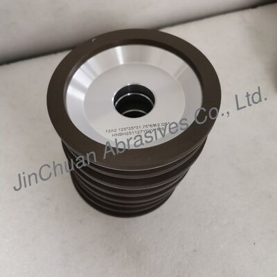 Rebolo de rebarbação diamantado com resina 12A2 125*25T*31.75*6*12mm D91 Retificação a úmido