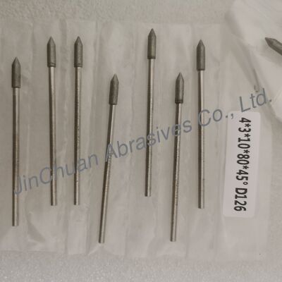 Brocas de retificação eletrodepositadas personalizadas 4*3*10*80mm 17°-120° D126 para metal duro