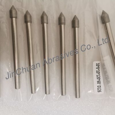 Brocas de retificação eletrodepositadas D126 10*8*10*120mm sob medida 30°-120° para metal duro