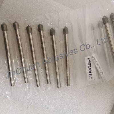 Brocas de retificação eletrodepositadas D126 10*8*10*120mm sob medida 30°-120° para metal duro