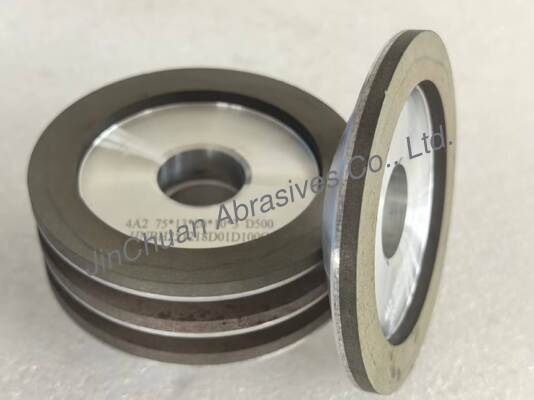 Disco de retificação de diamante de resina 4A2 usado para ferramentas de carboneto, diâmetro 75mm, número de grão D500