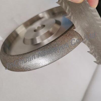 Roda de afiar CBN eletroplata com passo de dente de 22 mm e buraco interno de 25,4 mm para lâmina de serra de banda