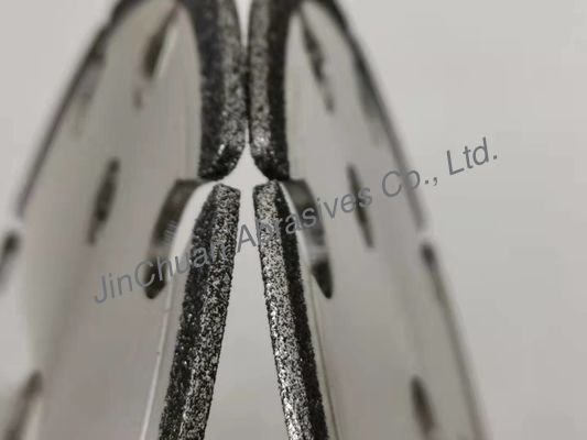 A roda de moedura do ciclone do CBN de 145*3*22.2*2.4*7.5 Dinasaw galvanizou o CBN para apontar a roda com os entalhes para a serra de cadeia